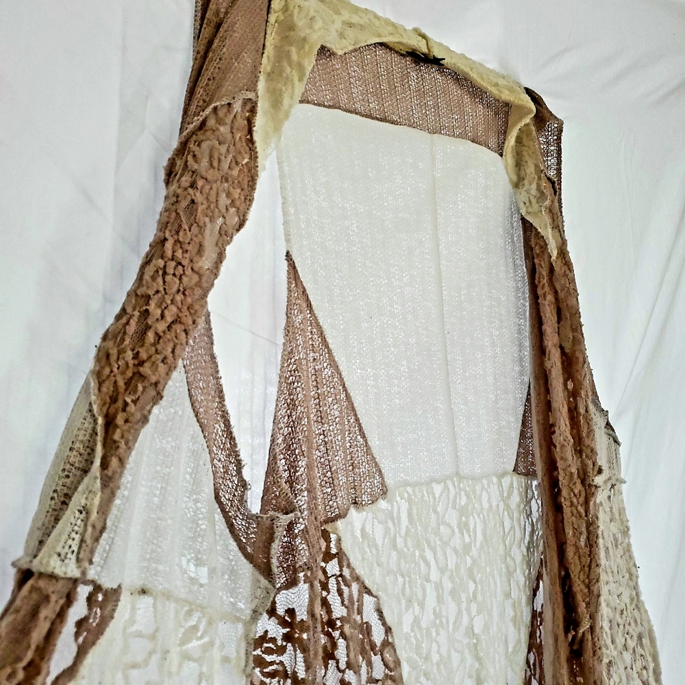 Lace patchwork duster XL